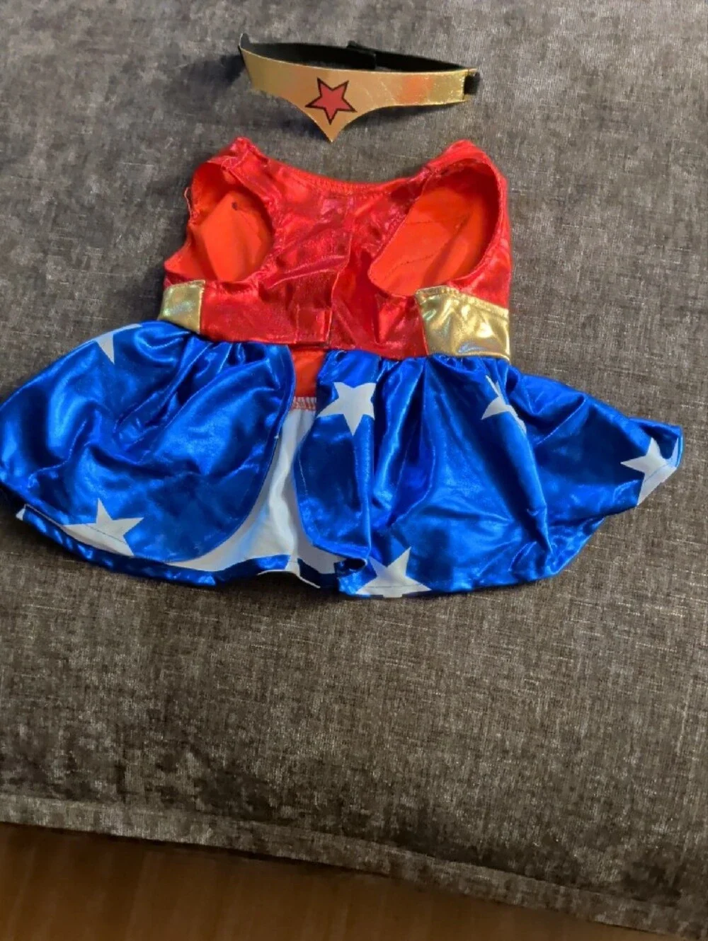 Rubie's Red, Blue & Gold Wonder-Inspired Dog Costume with Tiara